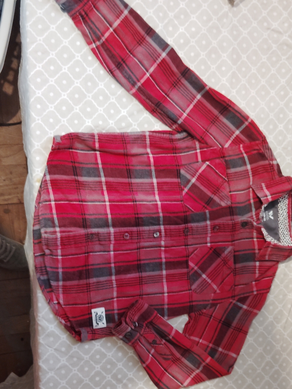 Shaun White Red and Black Plaid Flannel Shirt